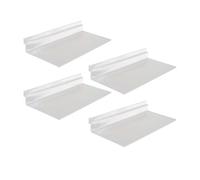GOOHOCHY Présentoirs De Vente Au Détail 4 Pièces Étagères Flottantes Transparentes À Lattes Pour Chaussures Sneakers Et Talons Usage Domestique Ou Magasin Facile À Monter 9.84X4.72X1.38In