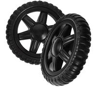 GOOHOCHY Roues pour Chariot, Remplacement des Roues de Chariot de supermarché en Plastique Noir, Lot de 2, Structure Stable, pour Chariot à Main et Courses Quotidiennes
