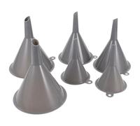 GOOHOCHY Set de 6 Entonnoirs en Plastique pour Transfert de Liquides Huile et Vinaigre, Réutilisables, la Cuisine Maison 2 Tailles Pratiques
