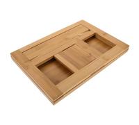 GOOHOCHY Support pour livre de recettes en bambou beige, porte-partitions musicales portable, solution de rangement organisée pour lecture à domicile