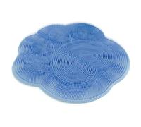 GOOHOCHY Tapis de Bain Coussinet de Massage pour Pieds Forme Patte de Chat Bain en Silicone Bleu Antidérapant
