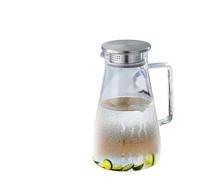GOOHOCHY Théière Verre Borosilicate Résistante Chaleur avec Filtre Inox et Couvercle Inoxydable Pichet Transparent pour Eau Chaude et Froide Infusion de Thé et Jus Usage Familial