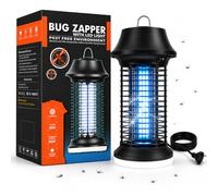 GOOSKI Destructeur d'insectes électrique 20 W pour extérieur, 2500 V, lampe UV avec veilleuse LED et diffuseur PC, protection IPX4 contre les éclaboussures, piège à mouches avec bac de récupération
