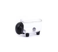 GOOTHDY Distributeur Qtip de cotons-tiges de mouton avec couvercle, Black | Rangement sur comptoir pour tampons cosmétiques, cotons-tiges, Qtip, fil dentaire, cure-dents, trombones, punaises