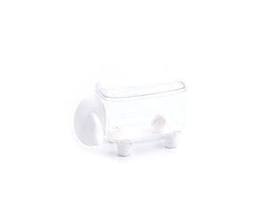 GOOTHDY Distributeur Qtip de cotons-tiges de mouton avec couvercle, White | Rangement sur comptoir pour tampons cosmétiques, cotons-tiges, Qtip, fil dentaire, cure-dents, trombones, punaises