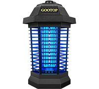 GOOTOP Zapper anti-insectes pour extérieur, 4200 V, 3 broches, piège à mouches électrique, piège à mouches, piège à insectes volants, intérieur et extérieur, extérieur en plastique ABS (noir)