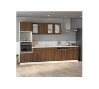 vidaXL Meuble sous évier ""Lyon"" Chêne brun 80 x 46 x 81,5 cm Bois d'ingénierie 815566