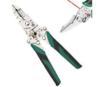 Goowafur Outil de décapage de fil, filtre à fil, Princer des câbles portables Stripper Crimper, Outil à main électricien multifonction pour la coupe, le sertissage, l'enroulement, la division