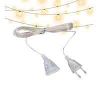 Goowafur Rallonge Transparente, rallonge Fine,Rallonge de câble d'alimentation de 10 Pieds | Cordons Fins pour luminaires 220V, rallonge de Fil, rallonge de Cordon électrique pour Arbre de noël