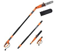 GOPLUS 750W Élagueuse Électrique sur Perche Télescopique 212-286CM-Scie d'Elagage-Vitesse 11m/s avec Tête Réglable -30° à 30°