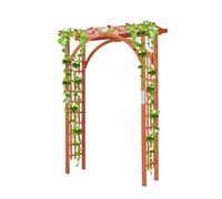 GOPLUS Arche de Jardin en Bois pour Plantes ou Fleurs Grimpantes, Arche en Treillis à Rosiers pour Décoration de Fête/Mariage, Arceau en Bois Massif pour Jardin Extérieur, 160 X 60 X 217 CM