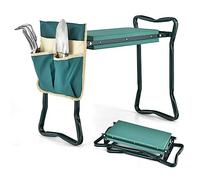 GOPLUS Banc de Jardin à Genoux et Assis, Siège de Jardin Portable avec Grande Poche à Outils et Coussin en Mousse EVA pour Les Genoux, Outil de Jardinage Pliable pour Les Jardiniers(2 Pochettes)