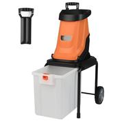 GOPLUS Broyeur Vegetaux et Branches Électrique 2800W, Broyeur Vegetaux avec Bac 50L, Système à Couteaux Tranchant, Mobile avec Roues de Transport, Ratio de Broyage 15:1, pour Déchets de Jardin (Vert)