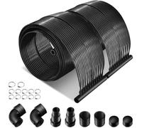 GOPLUS Chauffage Solaire Piscine en PE,2 Panneaux de Chauffage Solaire de 600X75 CM pour Piscine Enterrée et Hors Sol de 25800L