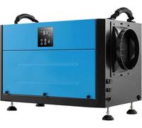 GOPLUS Deshumidificateur d Air Industriel 73,5L/Jour, Débit d'air 403m³/h, Panneau de Contrôle, Déshumidificateur Electrique 20%-90% Humidité, 2 Méthodes Drainage, Minuterie, pour 100㎡ (Bleu)