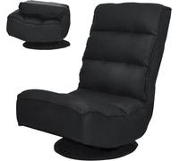 GOPLUS Fauteuil Chaise de Sol Ergonomique avec 5 Positions Réglables,Pivotante à 360 Degrés avec Dossier Pliable,Chaise de Plancher
