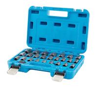 GOPLUS Kit de Douilles d'Extraction d'Ecrous,Vis et Boulons-27 Pièces Extracteurs à Tête Hexagonale de 0,95CM-2 Adaptateurs Bleu