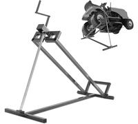 GOPLUS Leve Tracteur Tondeuse avec Inclinaison à 45°, Cric Lève Tracteur Tondeuse en Métal, Dispositif de Levage Réglable, Gain de Place, Charge 400KG, Aide au Nettoyage Pont Élévateur, pour Jardin