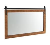 GOPLUS Miroir Mural de Salle de Bain Style Ferme, Cadre en Bois de Sapin, pour Salon, Salle de Bain, Chambre à Coucher, Hall