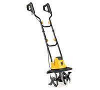 GOPLUS Motobineuse Electrique Filaire 750W, Motoculteur Manuelle à Fraise 10 A, Largeur de Travail et Profondeur de Travail 22 cm, Ameublisseur Électrique, Fraiseuse de Jardin (Jaune,Largeur 32,5)