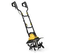 GOPLUS Motobineuse Électrique Filaire Micro-motobineuse Manuelle 10 A Largeur de Travail 36 cm Profondeur de Travail 22 cm Jaune