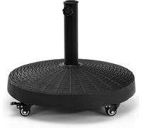 GOPLUS Pied de Parasol avec roulettes Flexibles en Résine, Convient pour Poteaux de Parapluie de Φ 38/48 MM