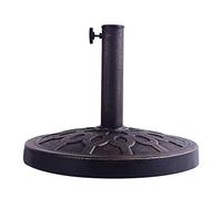 GOPLUS Pied de Parasol de Φ 38/48MM, Support de Parasol en Résine avec Finition Noire, Résine de Base de Parasol de Jardin Exterieur, Dalle Ronde de Parasol Résistant aux Intempéries