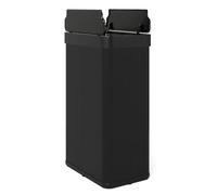 GOPLUS Poubelle Cuisine 60 Litres en Acier Inoxydable Automatique, Noir | Poubelle Tri Selectif Étroite avec Capteur de Mouvement, Douvle Couvercle Abattant à Fermeture, pour Cuisine, Maison, Salon