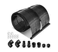 GOPLUS Réchauffeur Solaire pour Piscine en PE, 2 Panneaux de Chauffage Solaire de 500 X 75 CM, Respectueux de l’Environnement, Chauffe-Piscine Solaire pour Piscine Enterrée et Hors Sol de 21 500 L