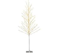 GOPLUS Sapin Lumineux LED 155 cm, Bouleau avec 168 lumières LED Blanc Chaud, Arbre de Noël Artificiel, Sapin de Noël Illuminé