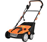 GOPLUS Scarificateur Électrique Gazon 2 en 1 1800W avec Bac de Ramassage 45L, Scarificateur Aérateur Électrique Largeur Travail 38 CM, Hauteur et Profondeur Réglables à 4 Niveaux
