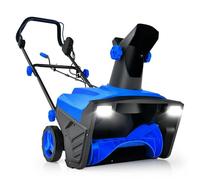 GOPLUS Souffleuse à Neige Électrique 2300 W, Largeur de Travail de 50CM, Déneigeuse Filaire avec Distance de Projection 9 M & Lumières LED, Chasse-Neige Puissant pour Jardins, Trottoirs (Bleu)