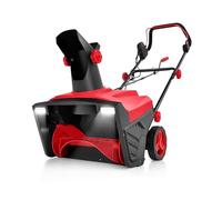 GOPLUS Souffleuse à Neige Électrique 2300 W, Largeur de Travail de 50CM, Déneigeuse Filaire avec Distance de Projection 9 M & Lumières LED, Chasse-Neige Puissant pour Jardins, Trottoirs (Rouge)
