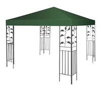GOPLUS Toile de Rechange pour Tonnelle 3x3m, Toit de Remplacement Pliable pour Pavillon de Jardin, Auvent de Rechange Imperméable en Polyester (Vert)