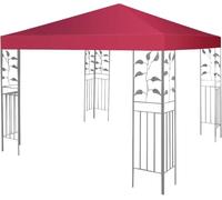 GOPLUS Toile de Rechange pour Tonnelle 3x3m, Toit de Remplacement Pliable pour Pavillon de Jardin, Auvent de Rechange Imperméable en Polyester (Rouge)