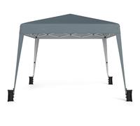 GOPLUS Tonnelle Pliante 3x3 Imperméable Pop-up, Barnum Pliant 3x3M Portable avec Sac de Rangement, Hauteur Réglable 3 Niveaux, Cadre en Métal, Tissu Oxford, Protection UV50+, pour Jardin, Cour (Gris)