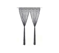 vidaXL Rideau macramé Anthracite 140x240 cm Coton