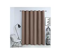 vidaXL Rideau Occultant avec Anneaux en Métal Occultant à Oeillet Ombrage Chambre à Coucher Fenêtre Salon Bureau Maison Intérieur Taupe 290x245 cm