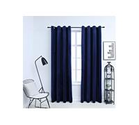 vidaXL Rideaux occultants 134529 avec anneaux velours 140x225 cm lot de 2 bleu