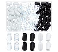 GORGECRAFT 1 boîte 90 Pieds de Support D'Évier de Cuisine, Accessoires de Protection de Support de Cuisine de Éraflure de Pieds pour la Grille D'Évier Panier de Vidange (Clair Noir Blanc)