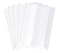 GORGECRAFT 10 pochette Transparente de 26.8 x 19cm Réglable Imperméable en Plastique avec Fermeture Autocollante pour Manuels Scolaires Livres de Poche Journaux Agendas École Bureau