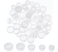 GORGECRAFT 100PCS 5 Tailles Bouchons de Salière et Poivrière en Plastique Bouchons de Bouteille de Vin Bouchon de Remplacement Couvercles de Secoueur de Bouteille Réutilisables Couvercles Ronds