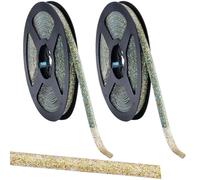 GORGECRAFT 2 Rouleau Ruban D'Étanchéité Doré Autocollant pour Salle de Bain Joint D'Étanchéité Moulures Bandes de Finition pour Évier de Cuisine Comptoir Toilettes Plafond Miroir Bords de Mur 6m*8mm