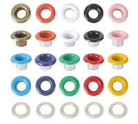 GORGECRAFT 200 lot D'Œillets D'Identification avec Trou de 4.5mm et Support Automatique Mini Œillets Métalliques avec Rondelles pour la Réparation de Perles Vêtements Cuir Toile Bricolage