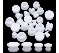 GORGECRAFT 24pcs 4 Tailles Bouchons en Silicone pour Salière et Poivrière Bouchon de Sel de 7/10/12/15mm Bouchons de Bouteille de Remplacement Bouchons Ronds Réutilisables pour Bouteilles Pots, Blanc
