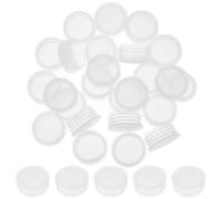 GORGECRAFT 25Pcs Bouchon de Salière et Poivrière 20mm Bouchons de Rechange Transparents en Plastique Bouchon de Rechange Embout Ouvert Trou Réutilisable Colonne Bouchon pour Pots Bouteilles Tuyaux