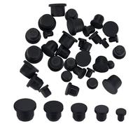 GORGECRAFT 40 Bouchon en Silicone Noir pour Salière et Poivrière Bouchon de Remplacement de 5.5/8.3/10.5/12.5/14mm, Trou D'Insertion Extrémité Ronde pour Bouteilles Tuyaux Pots de Fleurs Fournitures