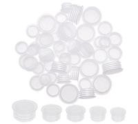 GORGECRAFT 5 Taille 50PCS Bouchons de Salière et Poivrière Bouchon en Plastique Bouchon de Remplacement Bouchons de Bouteille Réutilisable Embout Rond pour Bouteilles Tuyaux Pots de Fleurs