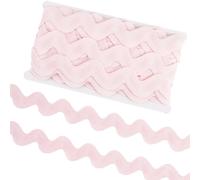 GORGECRAFT 9.1m*4cm Rose Rick Rack Garniture pour Couture Jumbo RIC Rac Ruban Rickrack Zig Zag Wave Bending Fringe Dentelle Garniture Tressée Tissu Tissé Bordure Garniture pour Cadeau de Noël