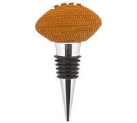 GORGECRAFT Bouchon de Bouteille de Vin Réutilisable en Alliage de Zinc Argenté Motif Rugby pour Bouteille de Vin Ballon de Sport Pompe à Champagne en Résine Idéal la Pendaison Noël Halloween